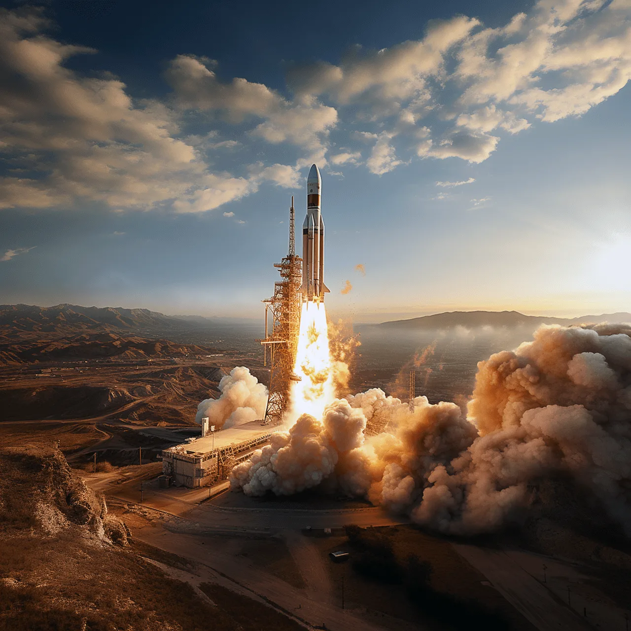 ai generated, rocket, launch