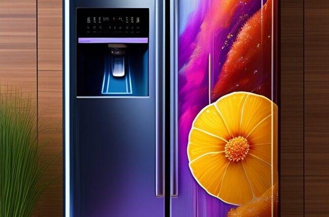 ai generated, refrigerator, fridge, door, invitation, pointing, cold, food storage, food, storage, chilled, fresh, kitchen, interior, home, freezer, refrigerator, fridge, fridge, fridge, fridge, fridge, freezer