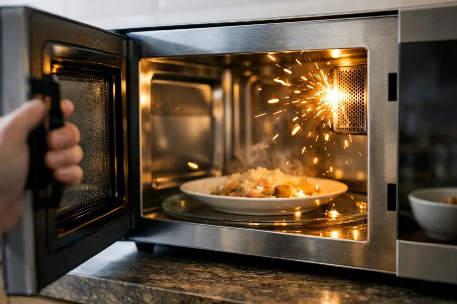 Microwave Sparks When Running? What to Do