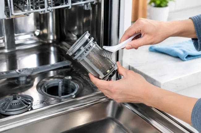How to Clean a Clogged Dishwasher Filter Safely